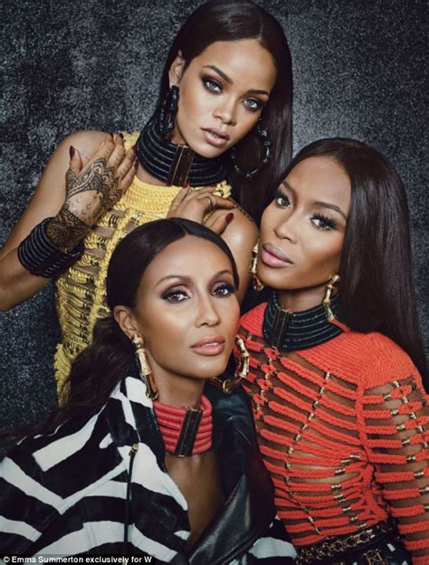 rihanna naomi campbell chanel iman|Rihanna, Naomi Campbell, and Iman wear Balmain for W .